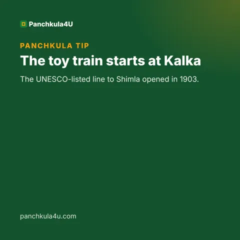 The toy train starts at Kalka